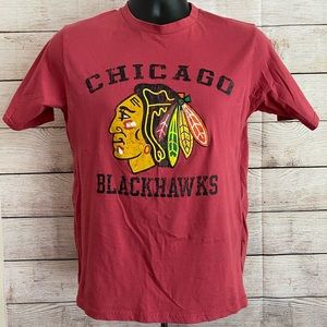 Chicago Black Hawks Hockey Red Tee Shirt NHL